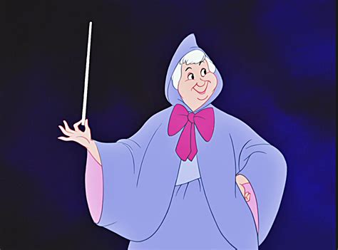 Cinderella's fairy godmother coloring page with magic wand and sparkles