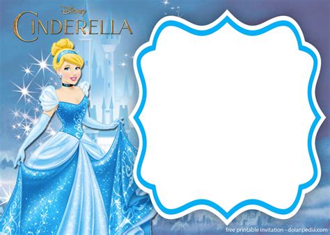 A beautiful Cinderella invitation template with a golden carriage