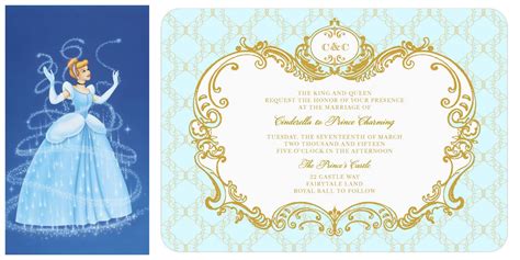 A Cinderella's prince invitation template with a fairytale design