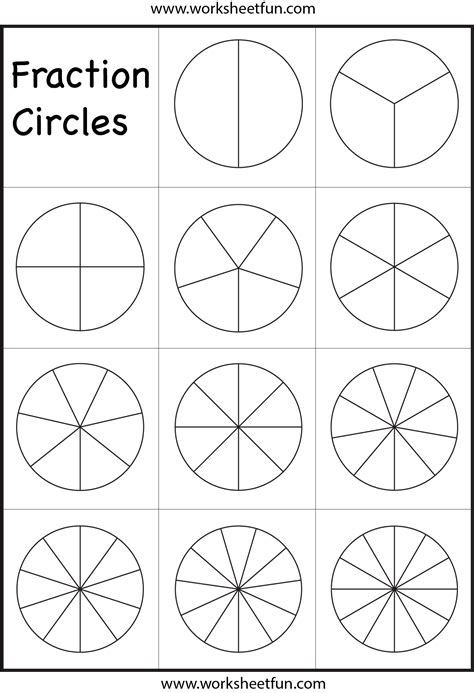 Circle Fraction Template