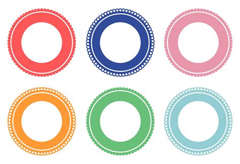 Circle Label Template Design 8