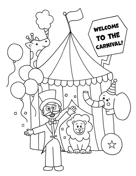 Circus Bear Coloring Page