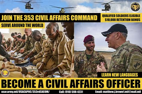 Civil Affairs Officer benefits