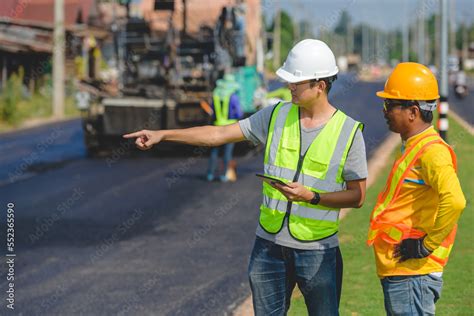 Civil engineers maintaining roads