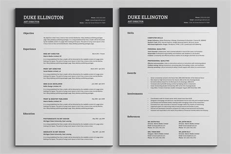 Classic 2-Page Resume Template