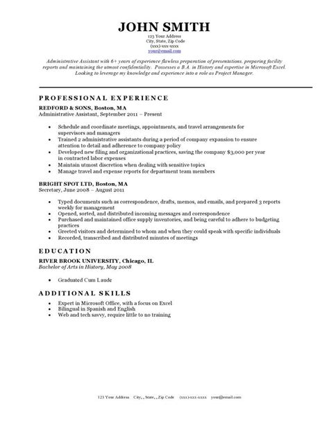 Classic Administration Resume Template