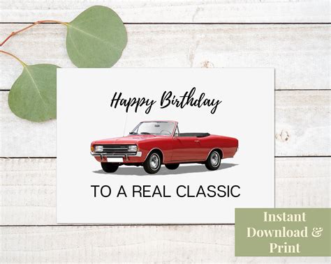 Classic Car Birthday Template