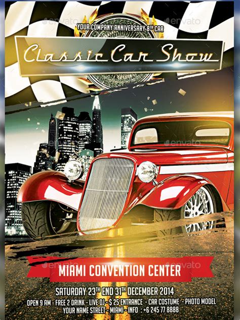 Classic Car Show Flyer Template