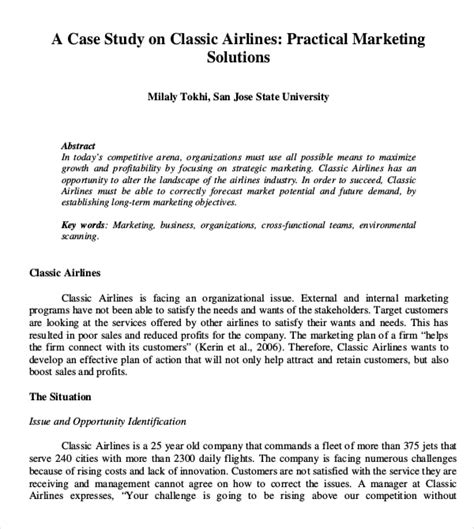 Classic Case Study Template