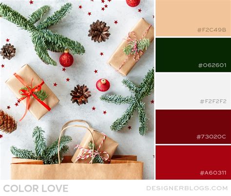 Classic Christmas color scheme for a family portrait