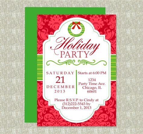 Classic Christmas invitation template