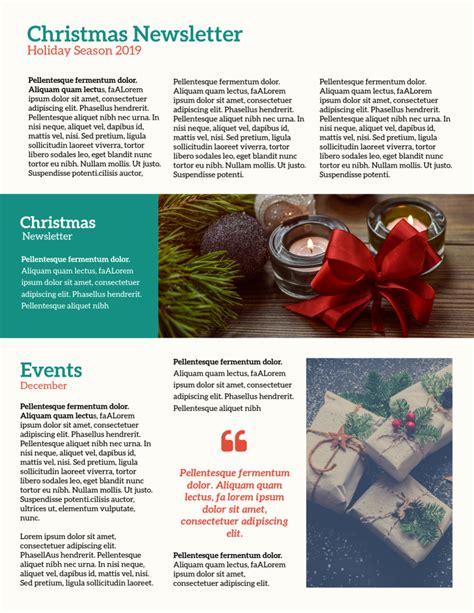 Classic Christmas Newsletter Template