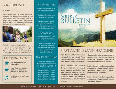 Classic Church Bulletin Template