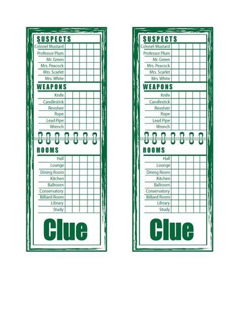 Classic Clue template