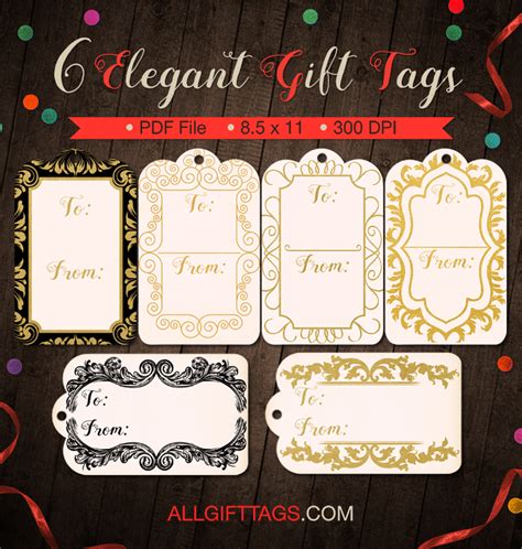 Classic Elegance Gift Tag