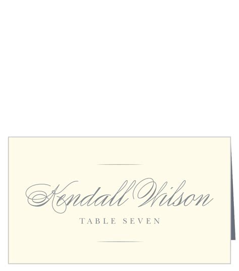 Classic Elegance Place Card Template