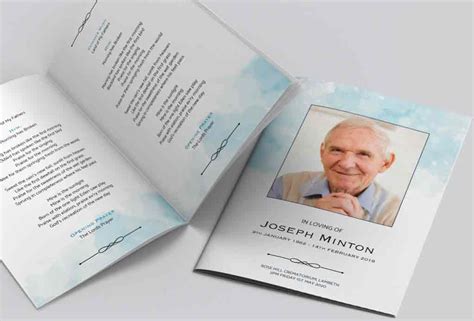 Classic Funeral Program Template Microsoft Publisher