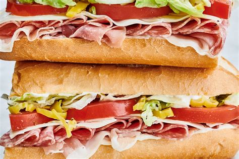 A classic Italian sub sandwich, complete with salami and provolone cheese