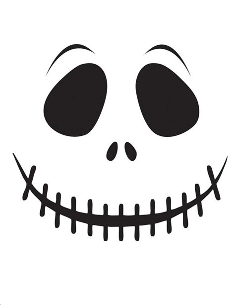 Classic Jack Skellington Pumpkin Carving Template