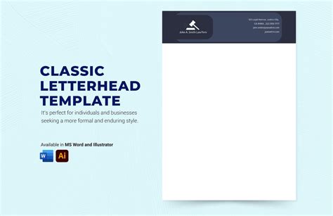 Classic letterhead template design