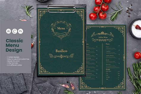 Classic Menu Template