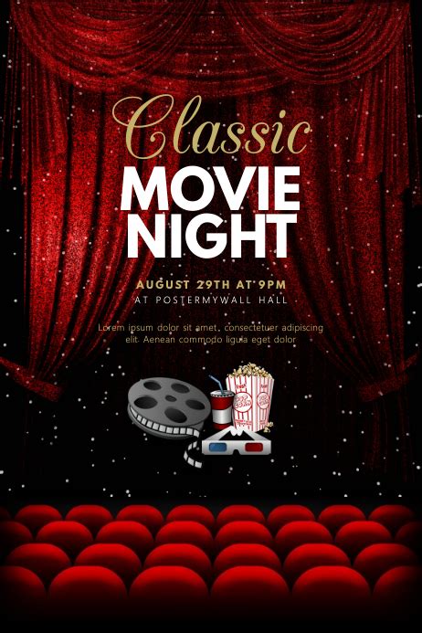 Classic Movies Night Invitation