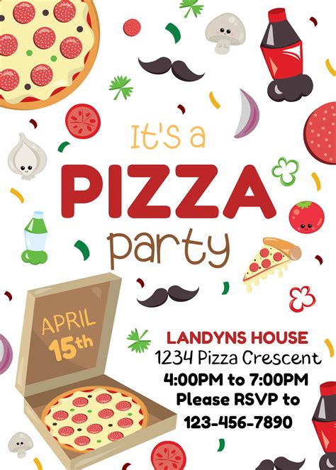 Classic Pizza Party Invitation