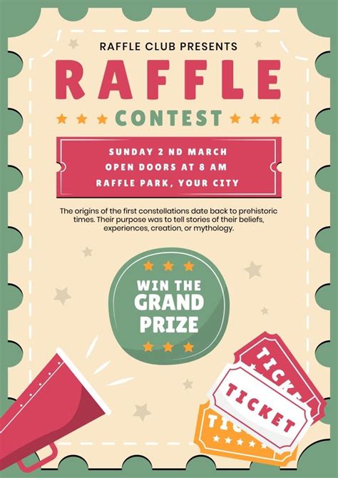 Classic Raffle Poster Template