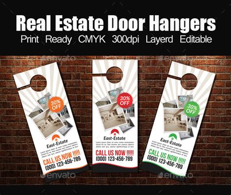 Classic Real Estate Door Hanger Template Design