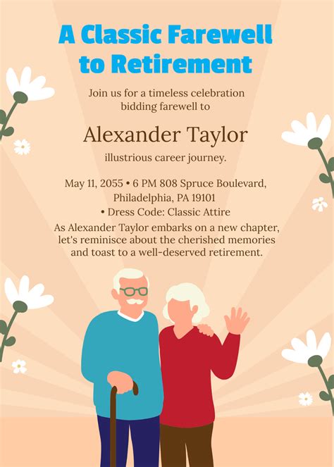 Classic Retirement Invitation