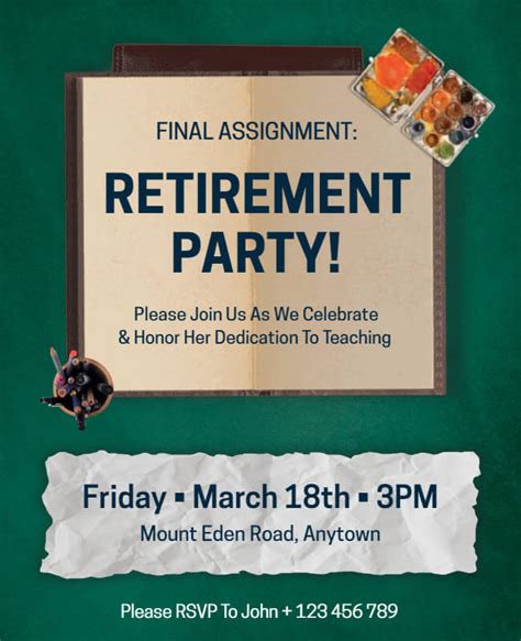 Classic Retirement Party Flyer