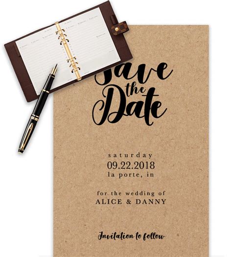 classic save the date template