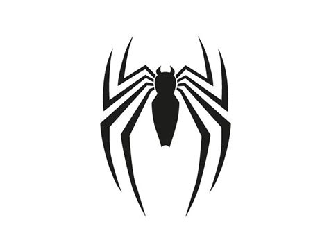 A classic Spiderman logo stencil design