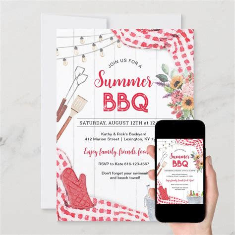 Classic Summer BBQ Invitation