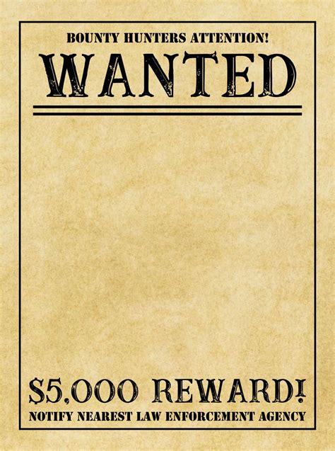 Classic Wanted Poster Template