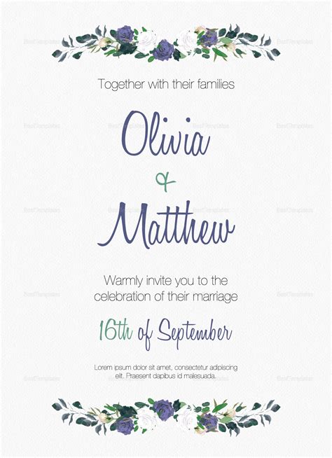 Classic Wedding Invitation Template