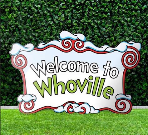 Classic Whoville Welcome Sign Printable