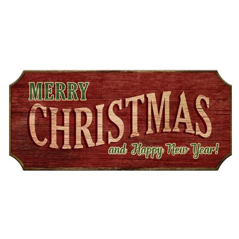 Classic wooden Christmas sign