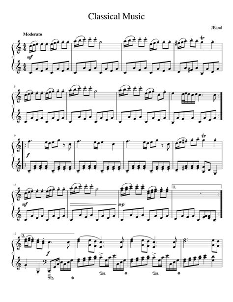 Classical Piano Sheet Music