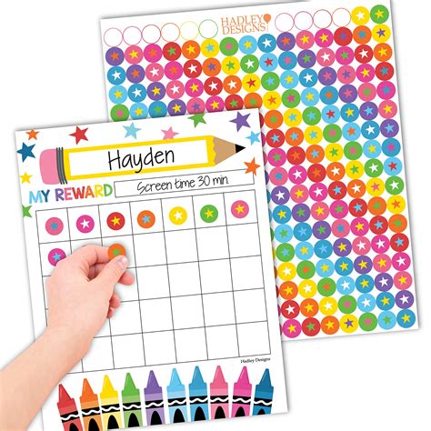 Classroom Sticker Chart Example