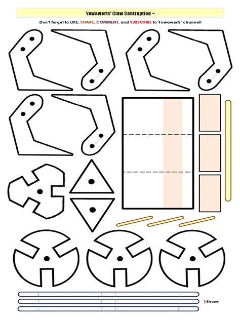 Claw Machine Template PDF