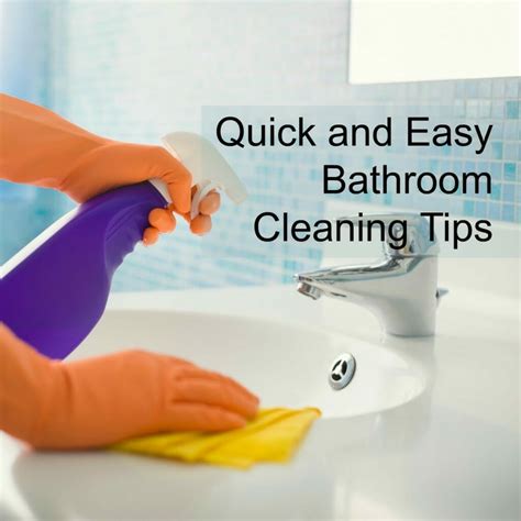 Clean bathroom tips