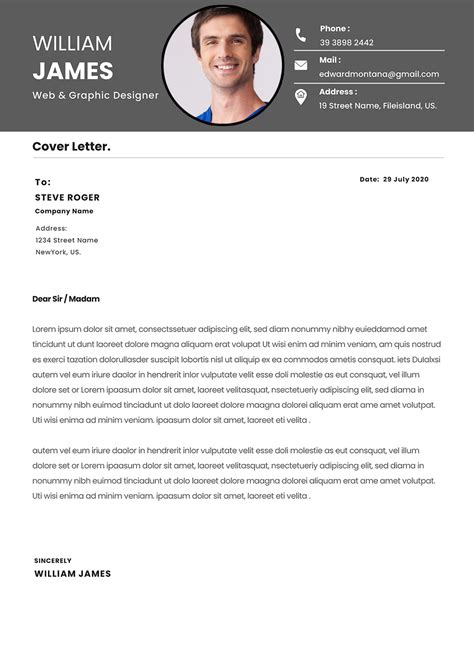 Clean Cover Letter Template