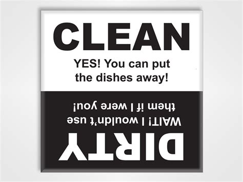 Clean Dirty Dishwasher Signs