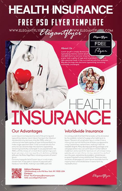 Clean Health Insurance Flyer Template