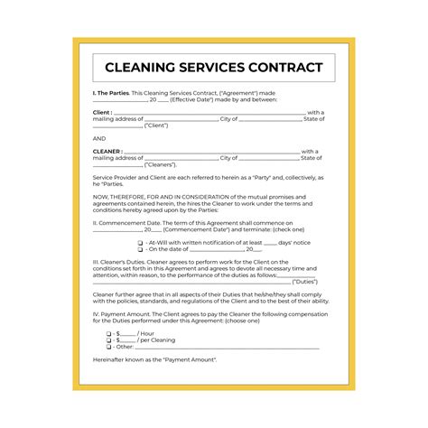 Cleaning Bid Template 2