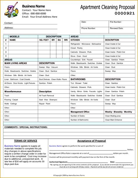 Cleaning Bid Template 3