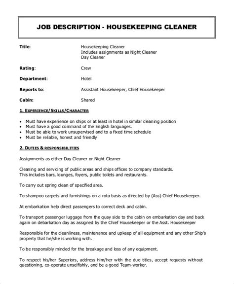 Cleaning Job Template Format 3