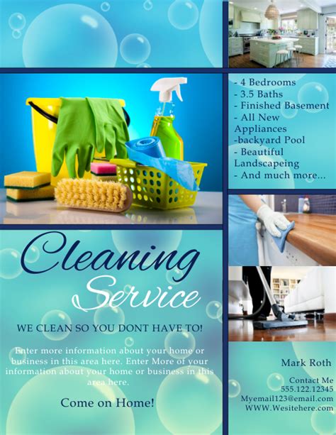 Cleaning Poster Template Design