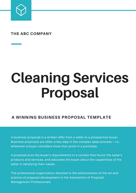 Cleaning Proposal Example